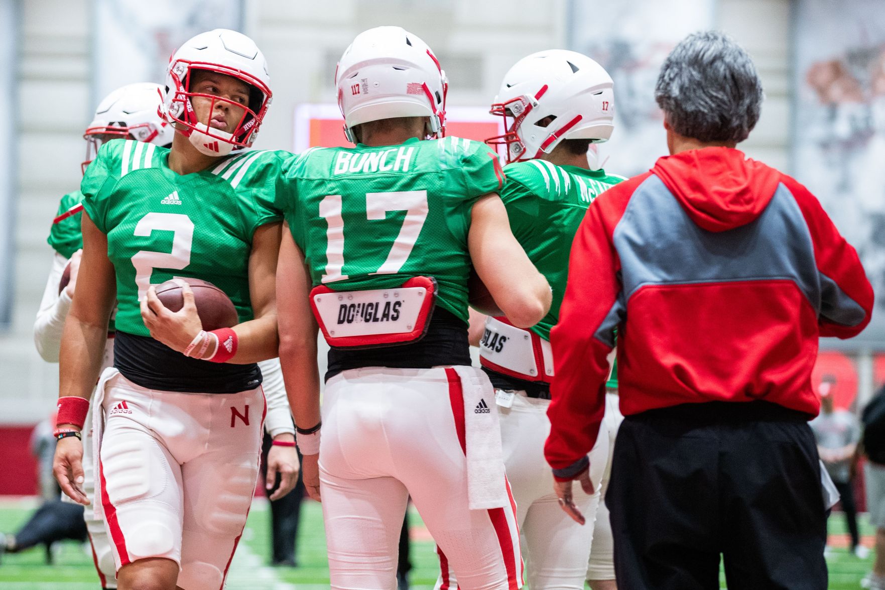 Nebraska worked through practice on April 3, 2019 in Lincoln.